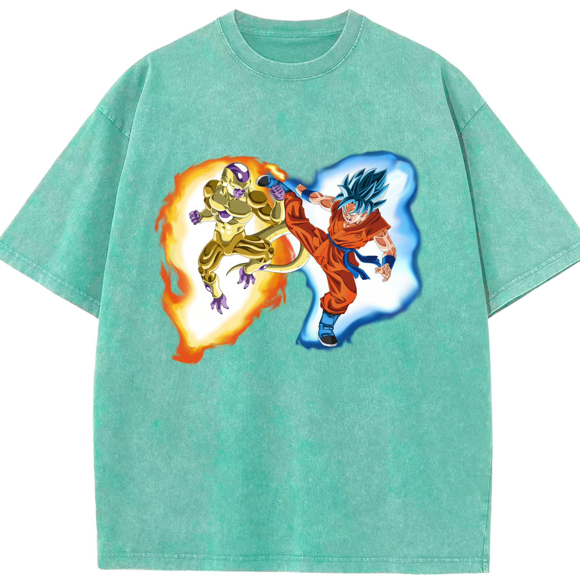 （画像用） ドラゴンボール フリーザ DRAGON BALL Frieza 綿100% ヴィンテージ風 半袖Tシャツ（フロントプリント）